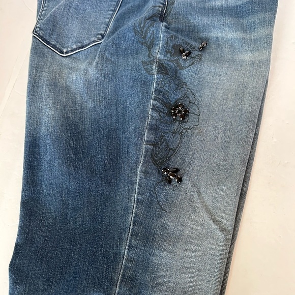 NWOT Simply Vera Vera Wang Embellished Skinny Mid Rise Jeans - Picture 11 of 12